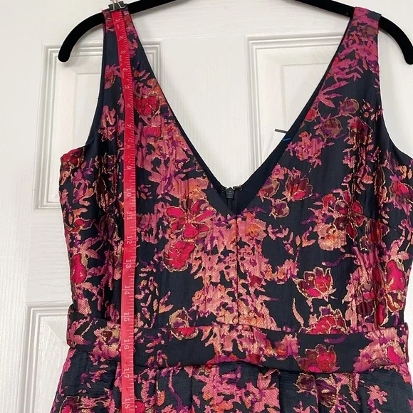 Badgley Mischka Floral Jacquard Gown! Pinks, purples, blue, gold & multicolor! - Picture 15 of 17